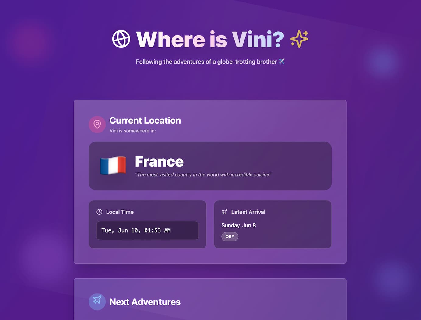 Where is Vini? screenshot